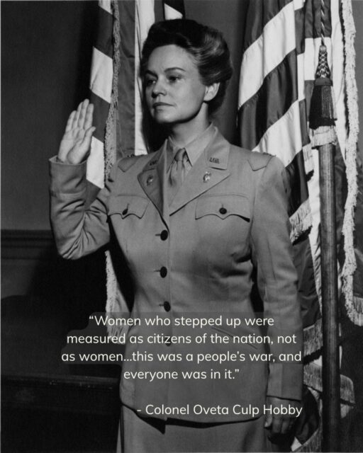 In honor of Women's Veterans Day, we recognize Colonel Oveta Culp Hobby, a pioneering leader whose service helped redefine the role of women in the United States military.

Appointed by General George C. Marshall in 1942, Colonel Hobby became the first director of the Women's Army Auxiliary Corps (WAAC), which later became the Women's Army Corps (WAC). Under her leadership, more than 150,000 women served in essential noncombat roles during World War II, working as mechanics, radio operators, clerks, drivers, cryptographers, and in countless other positions that strengthened the war effort. She was instrumental in developing the standards, training programs, and organizational structure that established women as an indispensable part of the U.S. Army.

For her exceptional service, Colonel Hobby was awarded the Distinguished Service Medal, and her leadership helped pave the way for future generations of women in the armed forces.

Today, on Women's Veterans Day, we honor Colonel Oveta Culp Hobby and all women veterans whose courage, dedication, and service have left a lasting impact on our nation.

Photo Credit: U.S. Army Signal Corps, Harry S. Truman Library & Museum.

#GlenwoodCemetery #WomensVeteransDay #Ovetaculphobby #hobbyfamily #houston #houstonhistory #wac