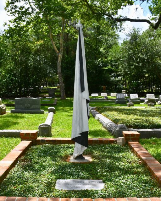 In the spirit of #FlagDay, we take time to reflect on the various ways we remember: through history, symbols, and sometimes through art.

At Glenwood Cemetery, the grave of Anne Cox Koehler (1954–2006) features a striking modern sculpture titled "Knotted Sheet (for Anne)," created in 2008 by artist Joseph Havel, a post-modernist sculptor and the former Director of the Glassell School of Art. Commissioned by her husband, Ed Koehler, this piece honors Anne's lifelong passion for the arts and her deep connection to the Museum of Fine Arts, Houston, where she served as both a docent and the President of the Museum Guild.

At first glance, the sculpture may appear unexpected in a historic cemetery landscape. However, much like a flag, it invites us to pause and reflect on the legacy that a person leaves behind.

Anne was a trailblazer: a Rice University graduate, a Georgetown Law alumna, and the first female partner at her law firm in Houston. Her monument is not merely a marker of her resting place; it is a lasting tribute to a life characterized by strength, intellect, and beauty.

As we move beyond Flag Day, let us honor the stories that continue to unfold, woven into our city, our history, and even into the art found in our cemeteries.

#glenwoodcemetery #sculpture #cemeteryart #historiccemeteries #annecoxkoehler #josephhavel #archives #flagday
