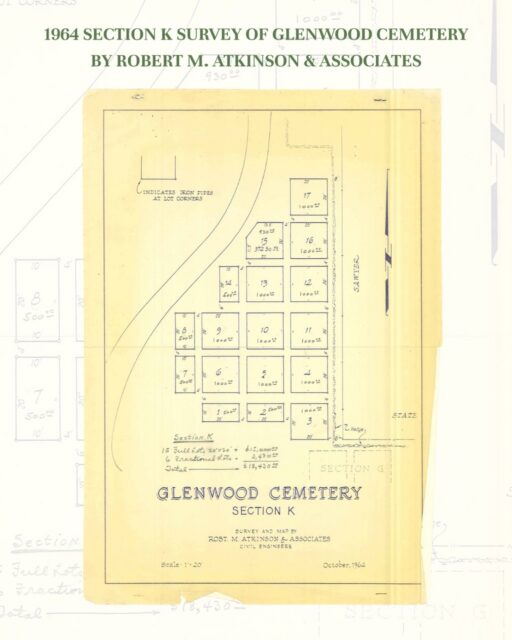 Have you ever thought about how historic places change and develop over time? Here's an interesting look back at Glenwood's history from October 1964!

At that time, a civil engineering firm, Robert M. Atkinson and Associates, was hired to examine the area and develop initial plans. One of their maps detailed the layout of Section K, showing the specific measurements and land plots near Sawyer and State streets.

But this wasn't just a plan on paper! Once the survey was approved, it kicked off important updates for the cemetery, including building new roads, leveling the land, and installing new water lines.

If you take a closer look at the neatly written notes on the map, you'll see that the total value of 15 complete lots and 6 partial lots in this area was exactly $18,430!

It's amazing to appreciate the careful planning and engineering that went into creating the serene, historic grounds that we still enjoy today.

#HoustonHistory #GlenwoodCemetery #VintageSurvey #Archives #CivilEngineering #1960s #TexasHistory #HistoricalSurveys